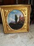 quadro paesaggio siciliano olio su tela primi '800